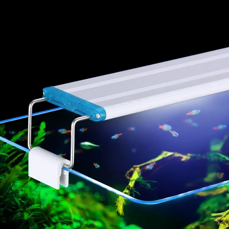 Aquarium Fish Light Lamp - 18-75 センチメートルスーパースリム LED 水族館照明水生植物ライト拡張可能な防水クリップオンランプ水槽 90-260V