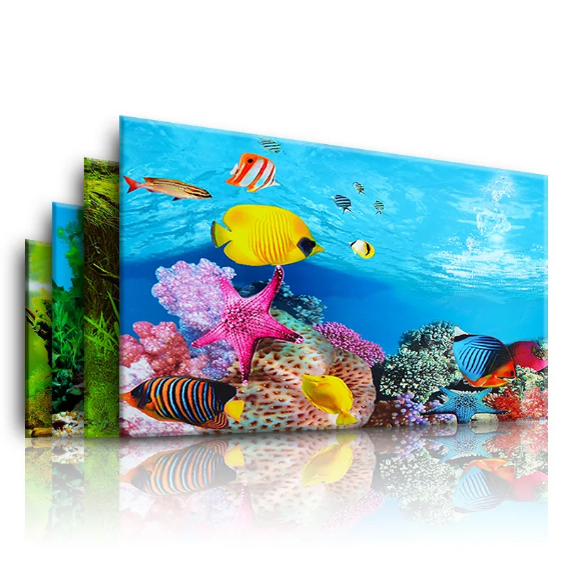 Aquarium Fish Wallpaper - 水族館の背景 3d ステッカーポスター水槽水族館の背景アクセサリー装飾海洋植物 Aquascape 絵画