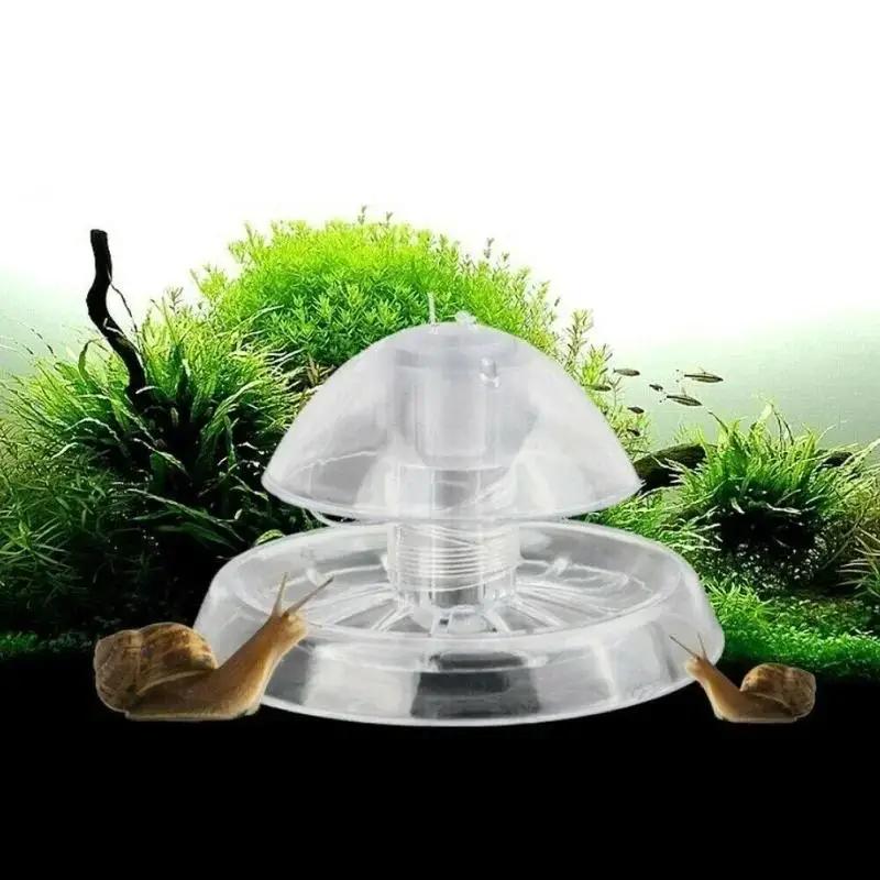 Aquarium Fish And Supplies - 2026年新発売 6/8CM 透明プラスチック製カタツムリ捕獲器 水槽害虫駆除ボックス 魚タンク 水草タンク清掃除去ツール用品