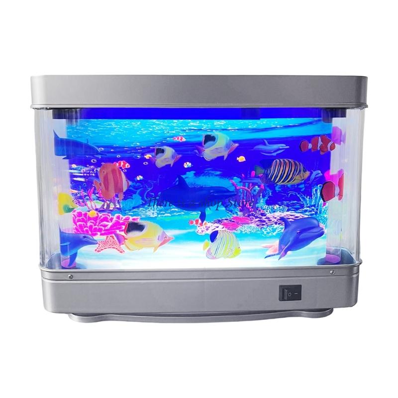 Aquarium Fish And Supplies - D0AD ライフライク水族館の魚ランプ LED ナイトライト動く魚ソフトグロー USB 魚ランプ家の装飾ギフト供給
