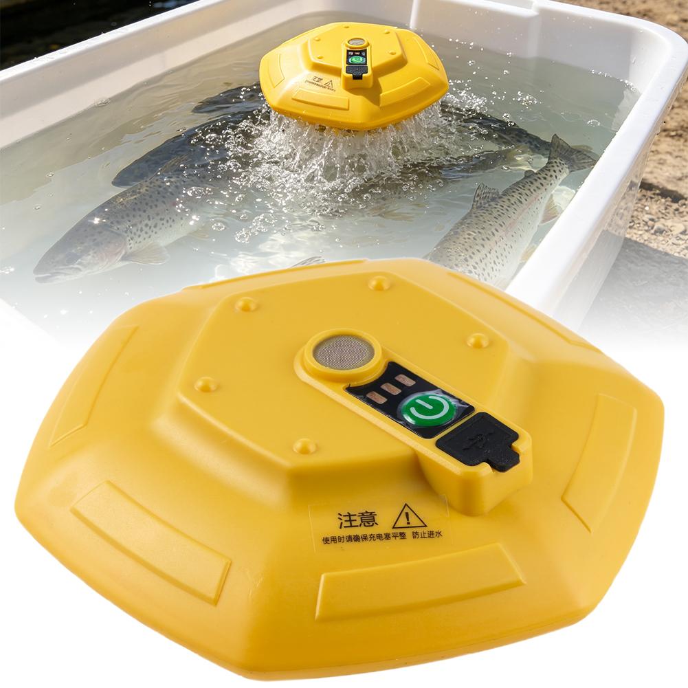 Aquarium Fish Marine - ワイヤレス充電式水槽酸素ポンプ、池の魚輸送や屋外釣り用のフローティングポータブル魚タンクエアレーター