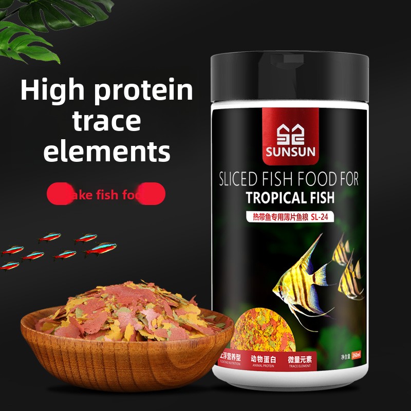 Tetra Food Tropical Flakes - サンサン プレミアム 熱帯魚用フレークフード エンゼルフィッシュ、グッピー、テトラ、そしてすべてのコミュニティ魚用、色を引き立てる＆完全栄養