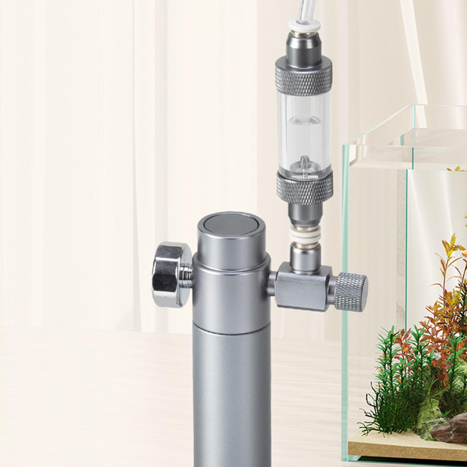 Aquarium Fish And Supplies - ダブルヘッド水族館 CO2 バブルカウンター バブルレコード 実用的な水槽ツール チェックバルブ付き