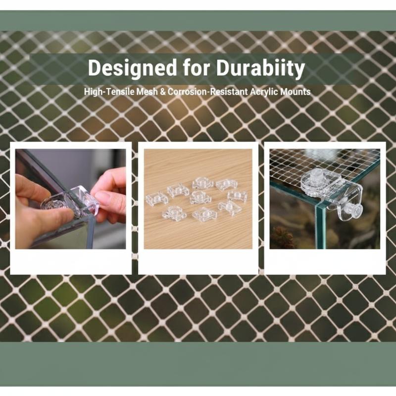 Aquarium Fish Trap - 1 個の水槽ネットアンチジャンプガードペットバルコニーネット DIY アクセサリー水族館の水槽トップカバー水族館カバー