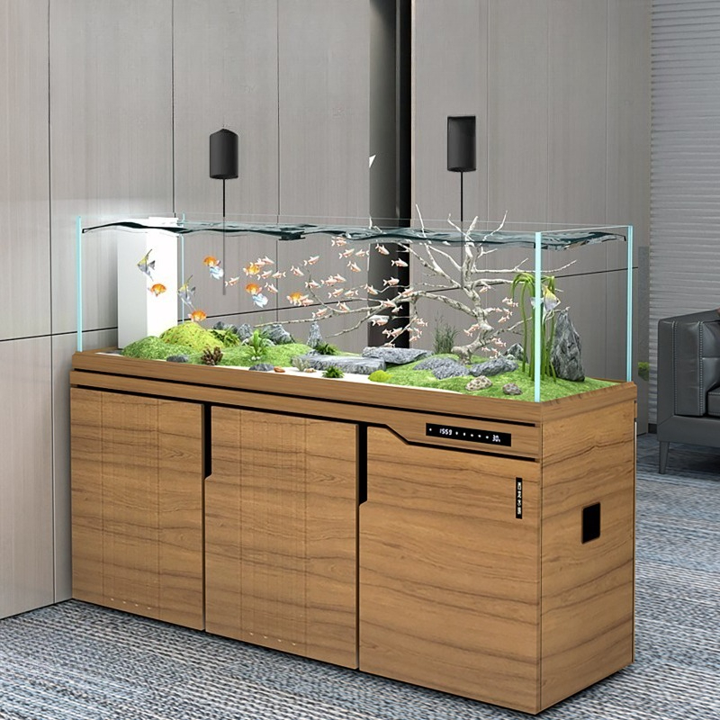 Aquarium Fish And Supplies - 北欧ベタ水槽水族館リビングルーム大型超透明ガラス生態水槽ミニマリストスタイルペット用品FYAQ