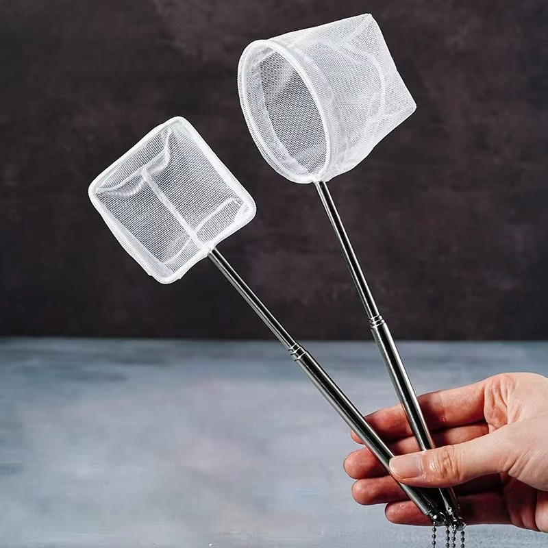 Aquarium Fish Trap - ステンレス製の細かい網漁網 - 格納式で耐久性のある水槽や魚タンク用の小さな魚を捕まえるためのアクセサリー