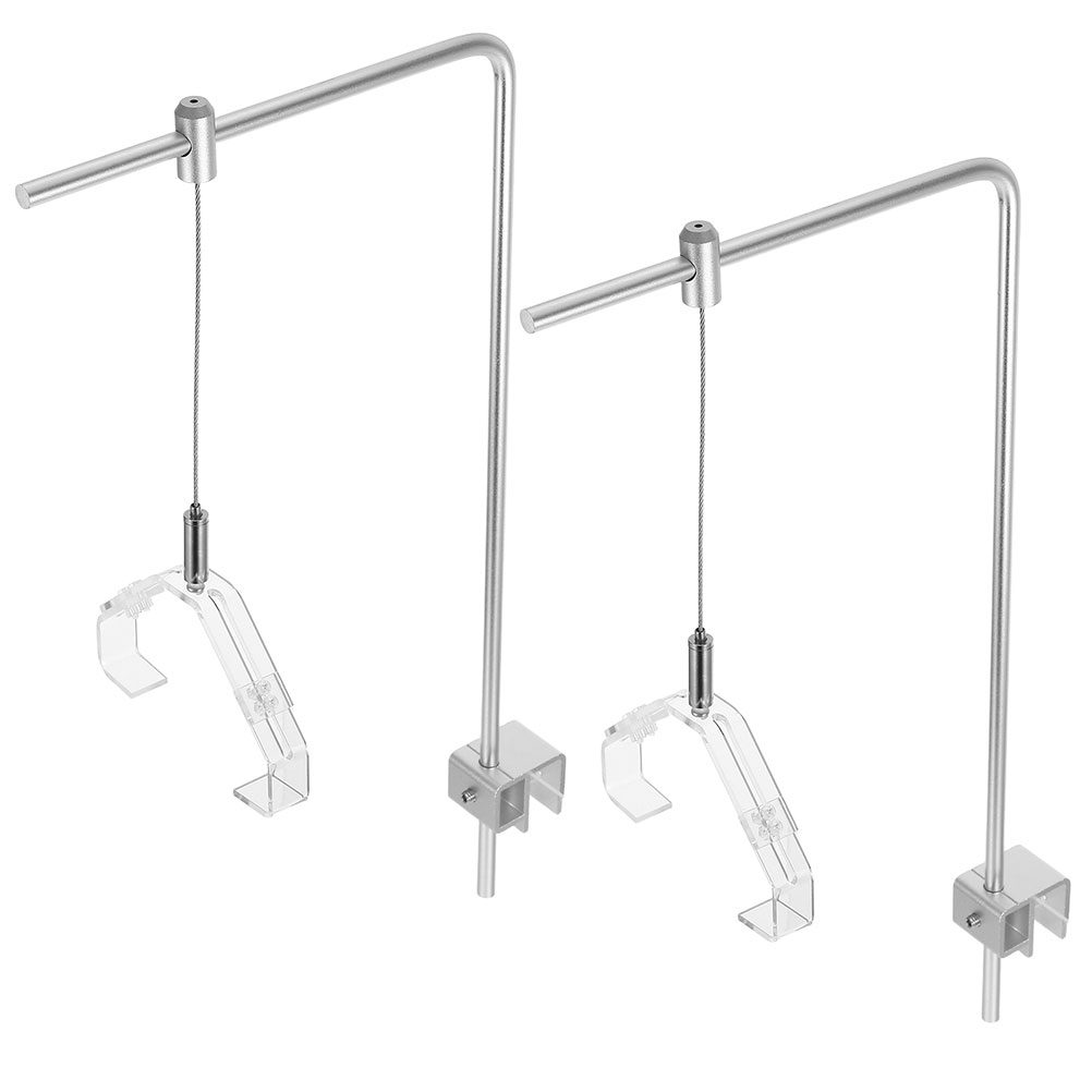 Aquarium Fish Light Lamp - 2 個水族館ライトホルダークリップ付きアルミ合金水槽ランプホルダーライトブラケット水生植物照明吊りラック