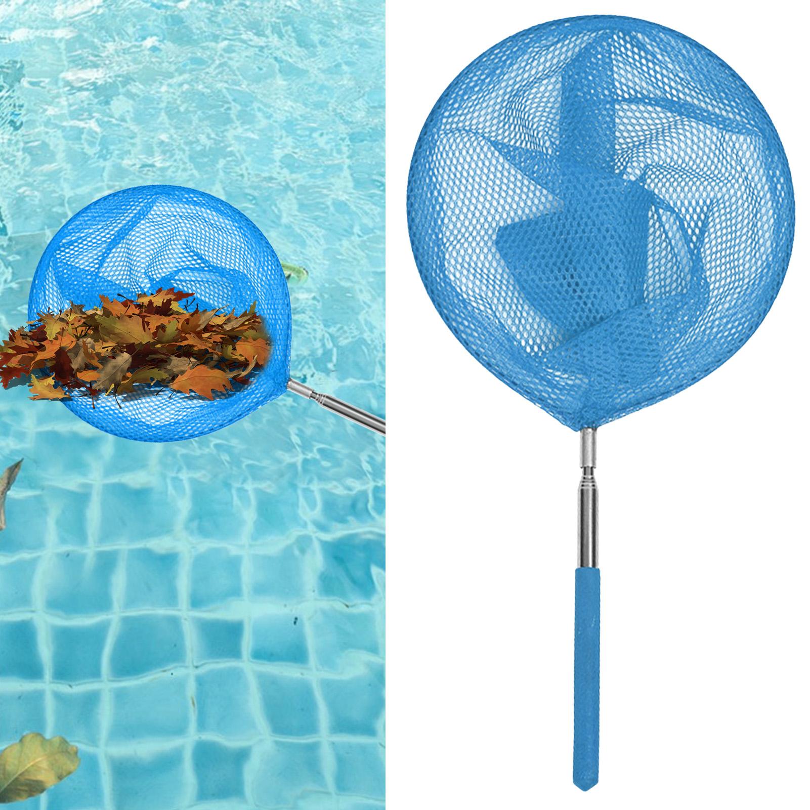 Aquarium Fish Trap - プールスキマーネット伸縮ポール付きステンレス鋼釣りネット子供屋外バタフライネット池スイミングプールクリーニングツール