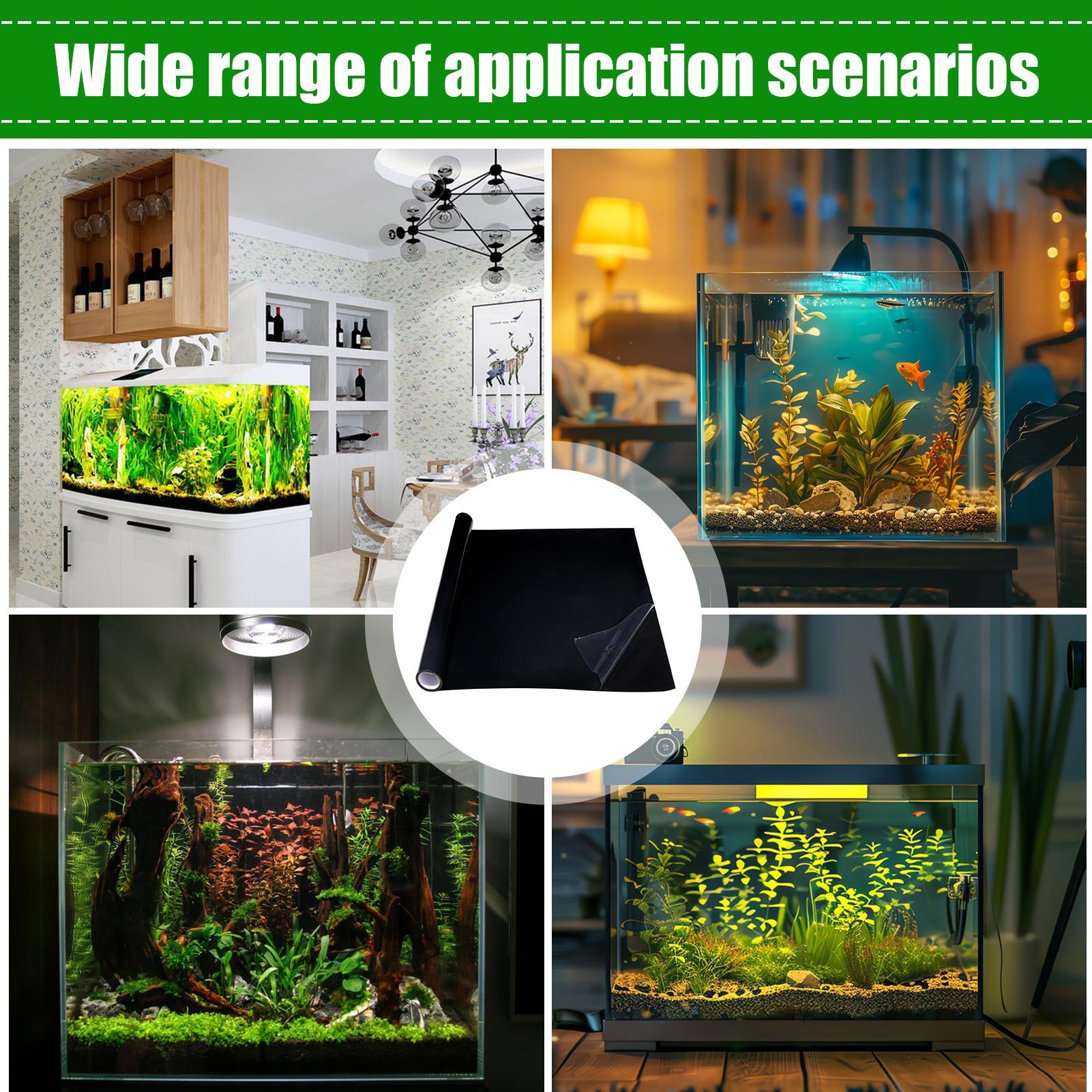 水槽背景 静電気でくっつく黒い水槽背景幕 水槽ポスター 水槽 - Aquarium Fish Wallpaper のレビューと価格