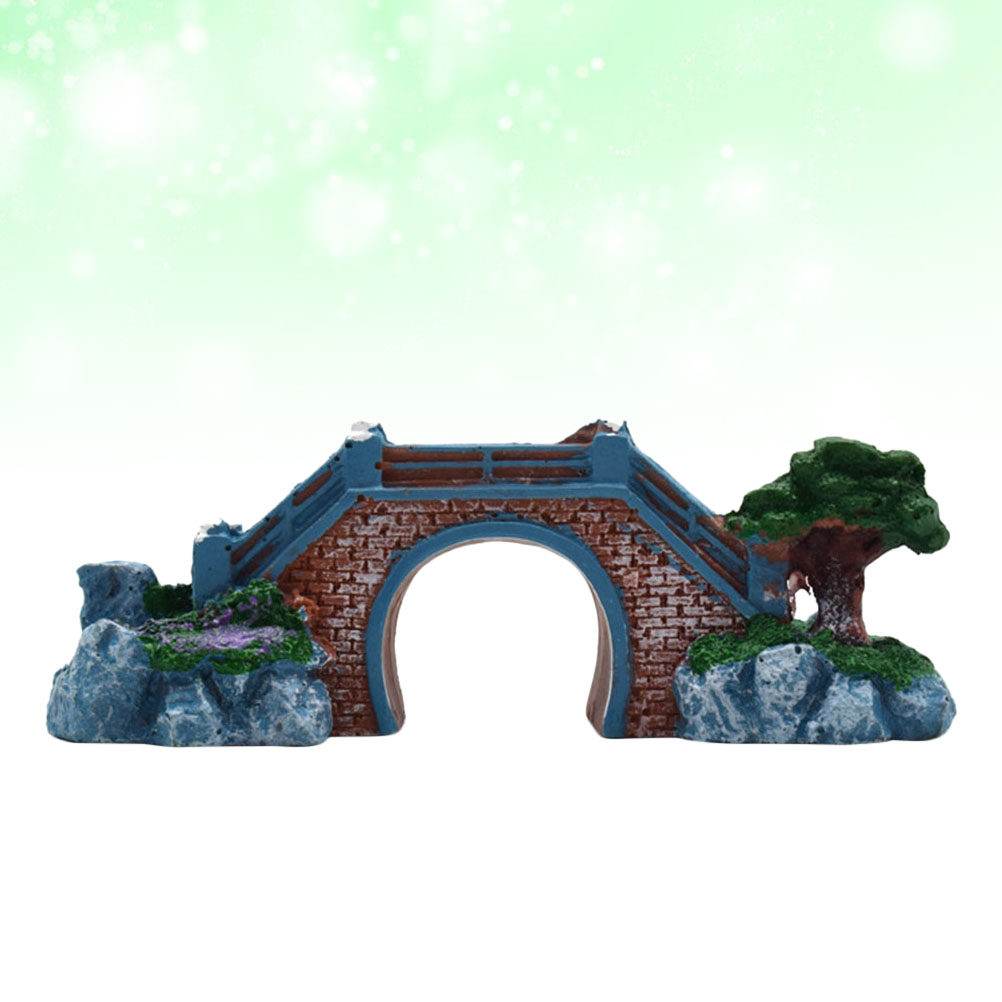 水槽用樹脂製橋飾り、装飾的な水槽オーナメント、偽物の岩の風景 - Aquarium Fish Bridge のレビューと価格