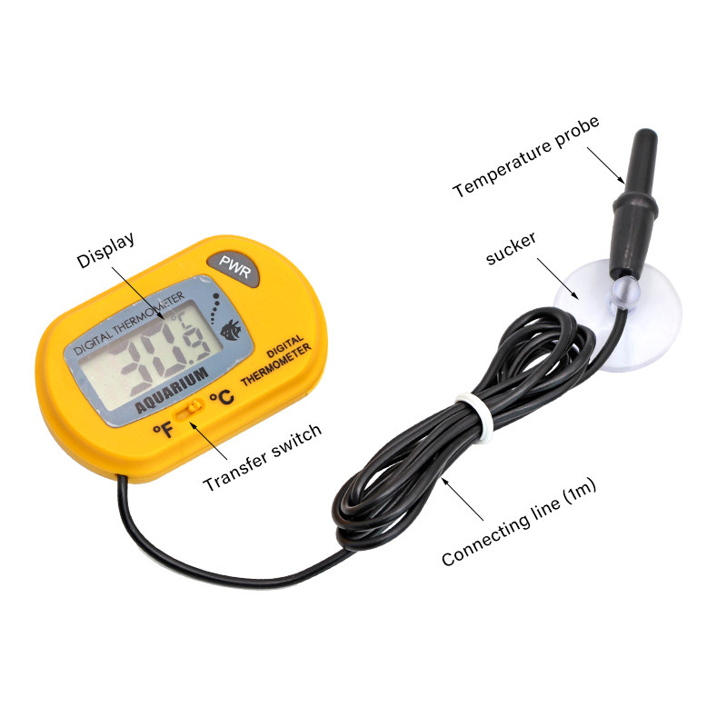 水槽温度計 LCD デジタル水槽温度計 水槽温度検出器 魚警 - Aquarium Fish And Supplies のレビューと価格