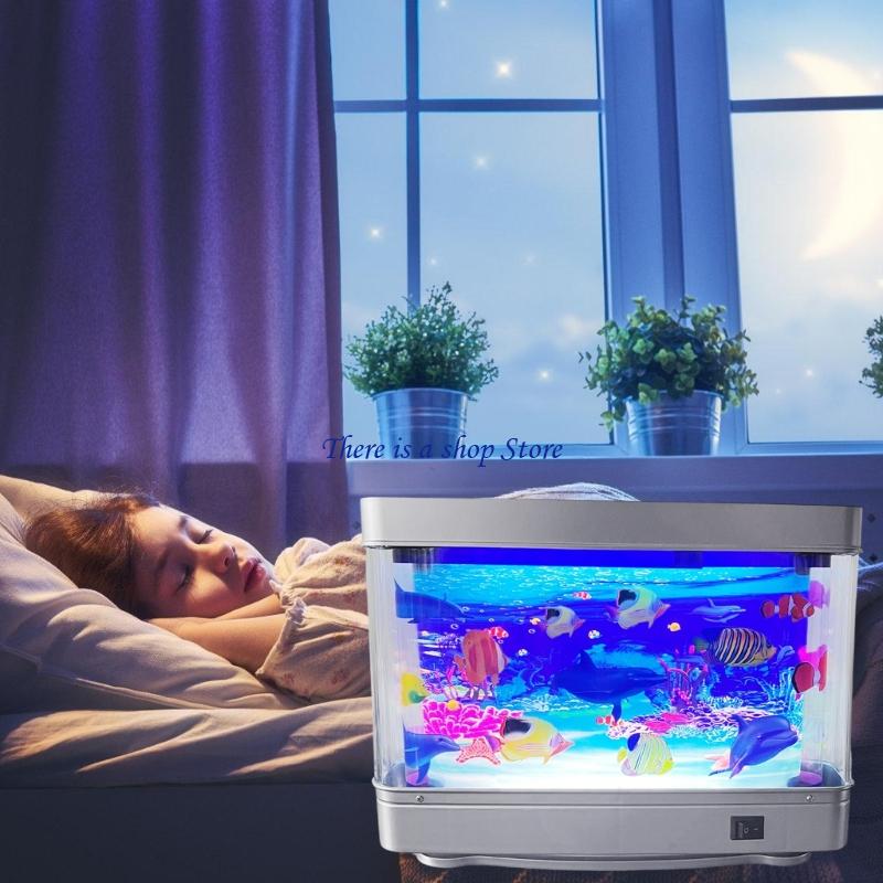 D0AD ライフライク水族館の魚ランプ LED ナイトライト - Aquarium Fish And Supplies のレビューと価格