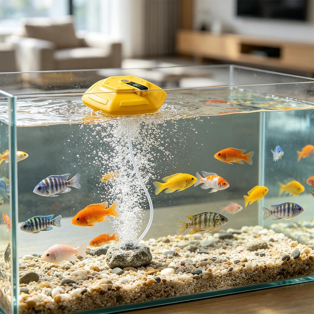 ワイヤレス充電式水槽酸素ポンプ、池の魚輸送や屋外釣り用のフロ - Aquarium Fish Marine のレビューと価格
