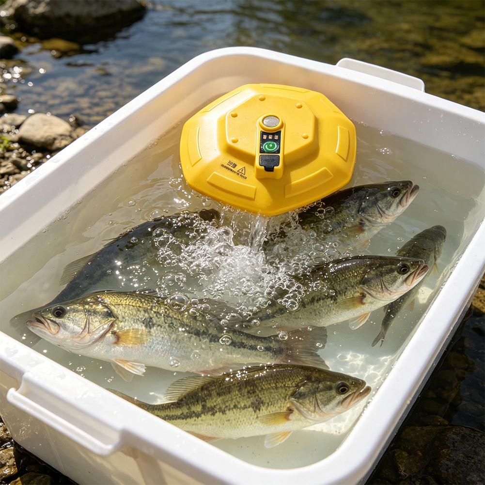 ワイヤレス充電式水槽酸素ポンプ、池の魚輸送や屋外釣り用のフロ - Aquarium Fish Marine のレビューと価格