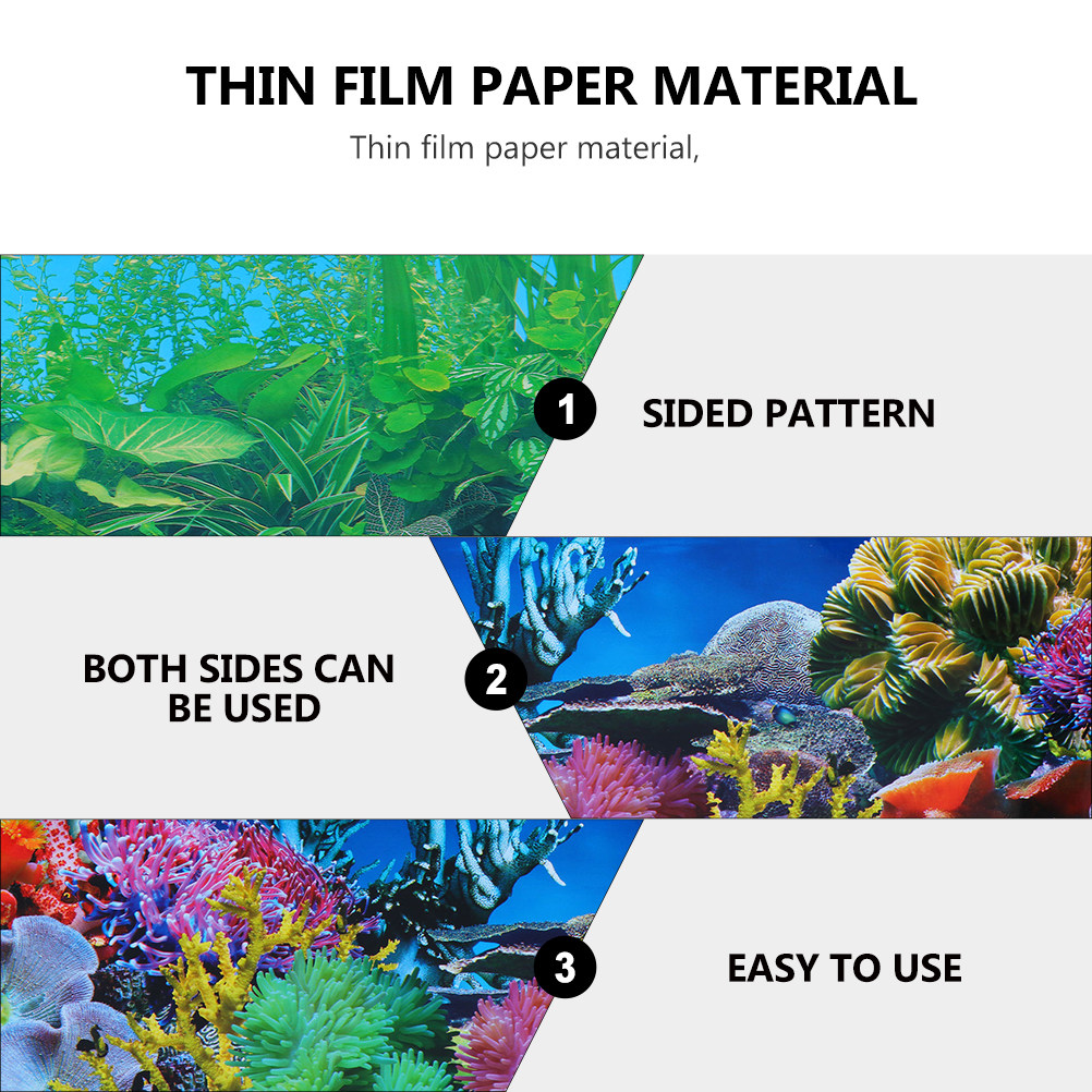 水槽用背景紙 厚手 色褪せなし 安全な水中ポスター 壁紙 水 - Aquarium Fish Wallpaper のレビューと価格