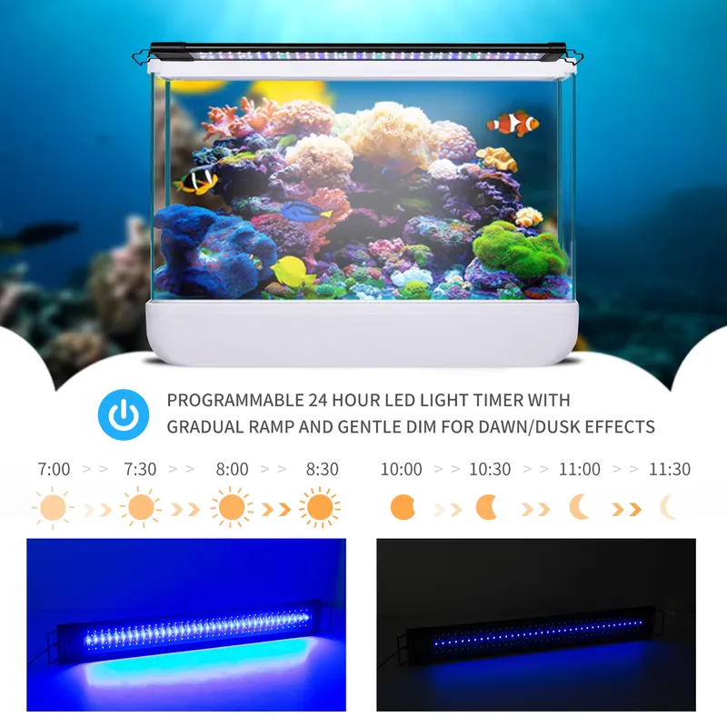 LEDプログラマブル水槽ライトタイマー（75cm水槽用）40 - Aquarium Fish Light Lamp のレビューと価格