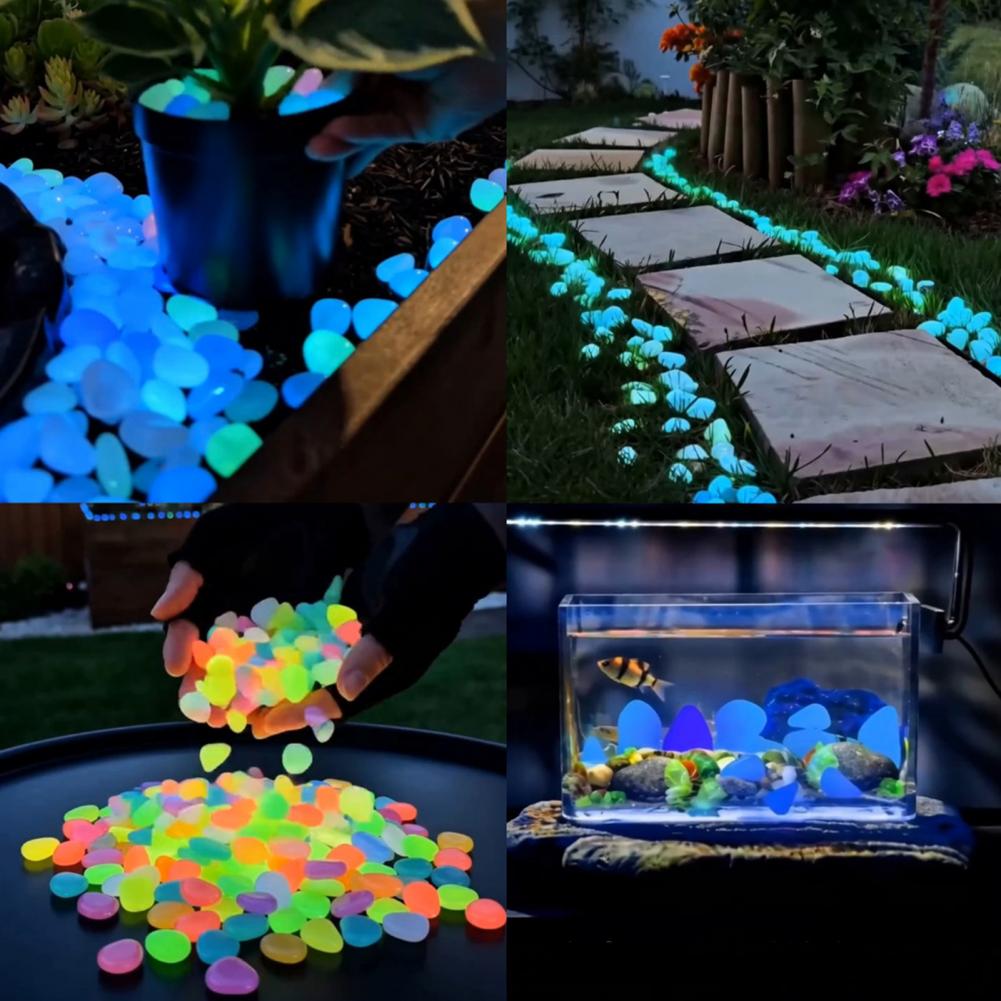 暗闇で光る樹脂製小石、庭、水槽、魚タンク、屋外造園、夜間照明 - Fish Aquarium Guide のレビューと価格