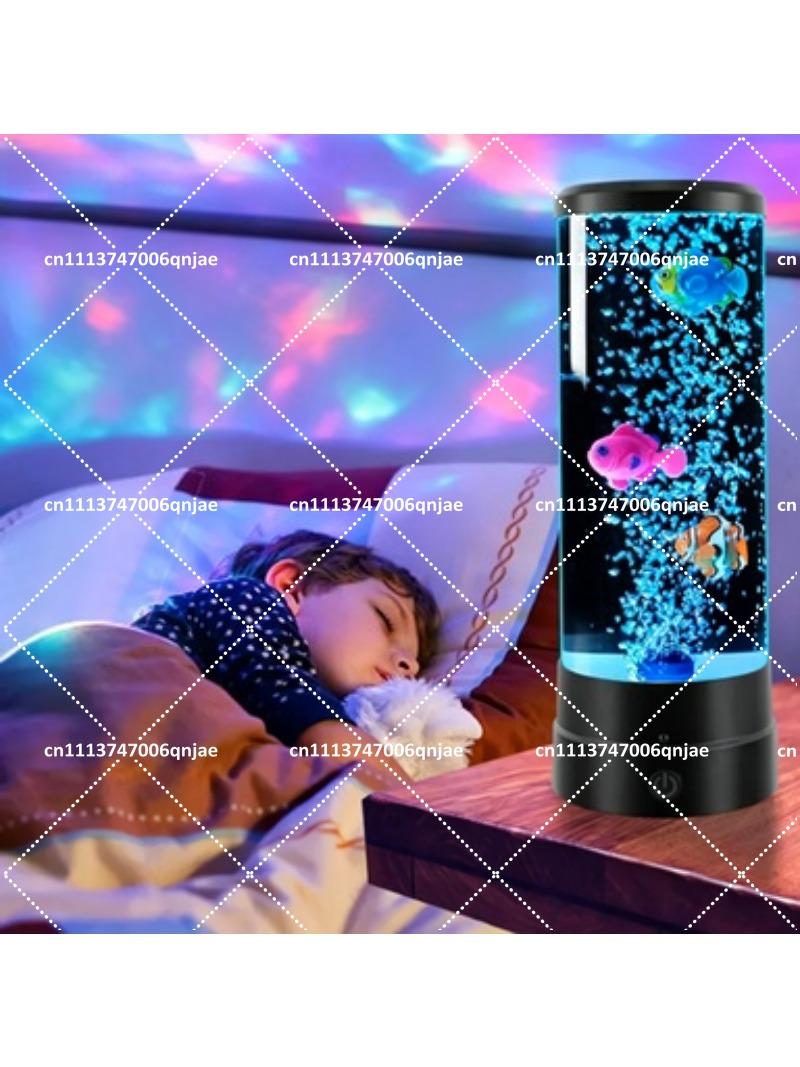 シミュレーションLED電子魚タンク水槽、色が変わるバブルフィ - Aquarium Fish Light Lamp のレビューと価格