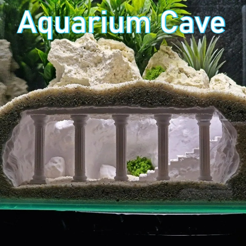 3Dプリント製の水槽用洞窟、人工ローマ柱型の魚の隠れ家、観賞 - Aquarium Fish Bridge のレビューと価格