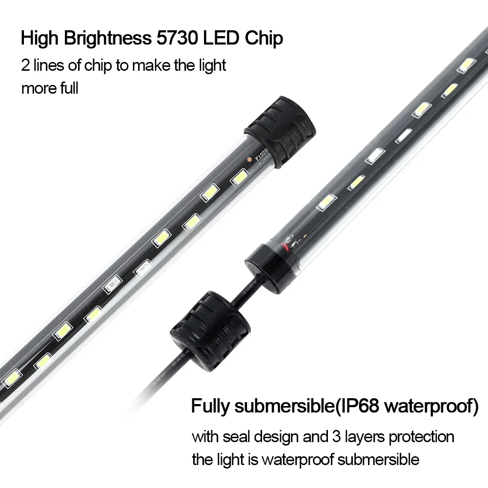 防水LED水族館植物成長ランプ,水槽ライト,水中水族館ライト - Aquarium Fish Light Lamp のレビューと価格
