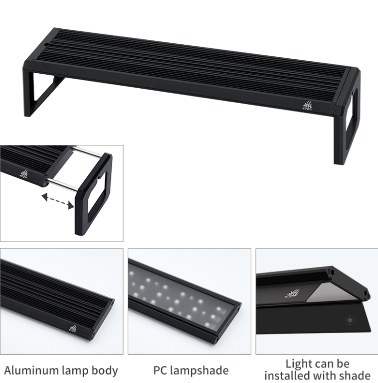 ウィークアクアMシリーズRGB UV LED水槽ライト、調整 - Aquarium Fish Light Lamp のレビューと価格