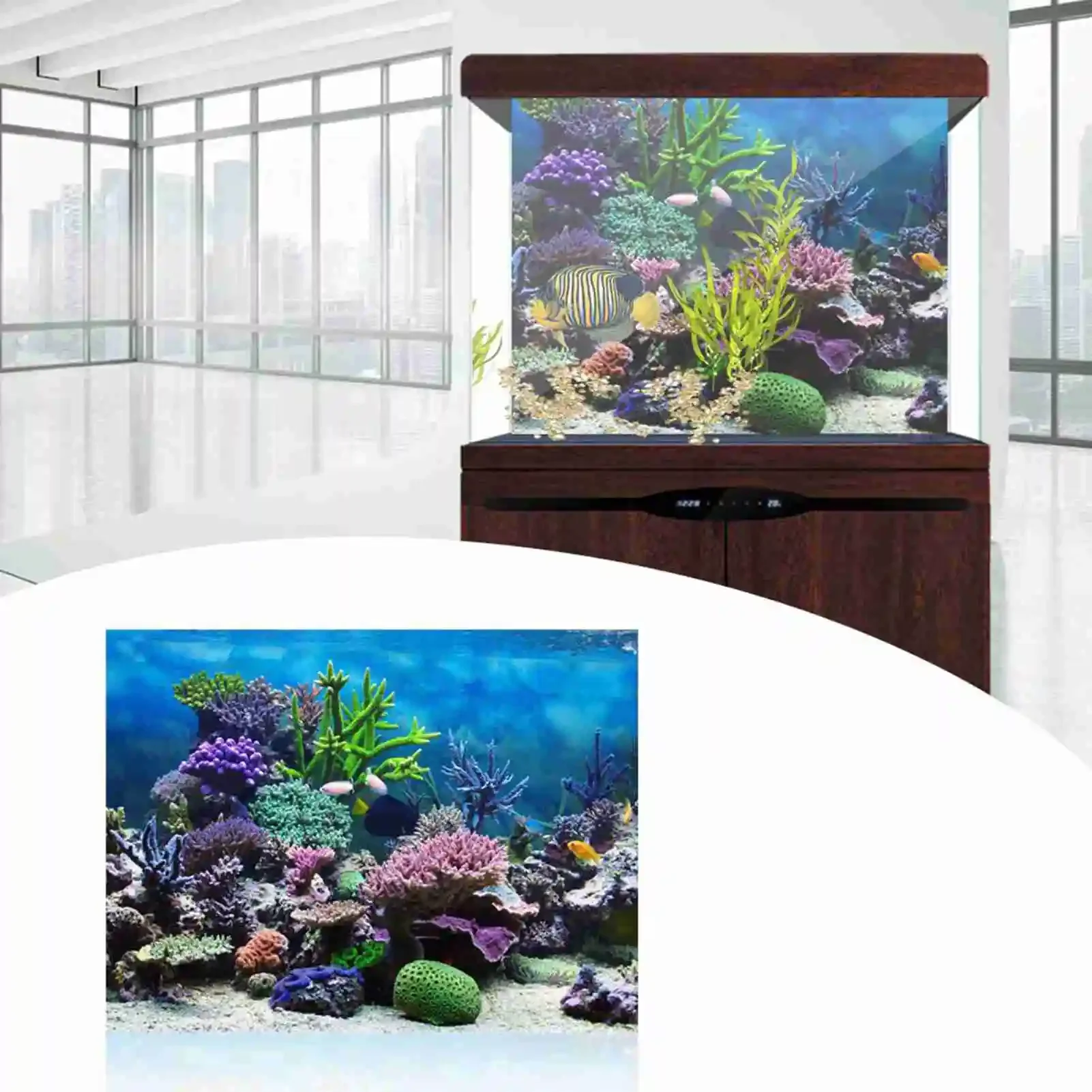 熱帯雨林の壁紙,水族館の背景,PVC装飾,3D風景HDポスタ - Aquarium Fish Wallpaper のレビューと価格