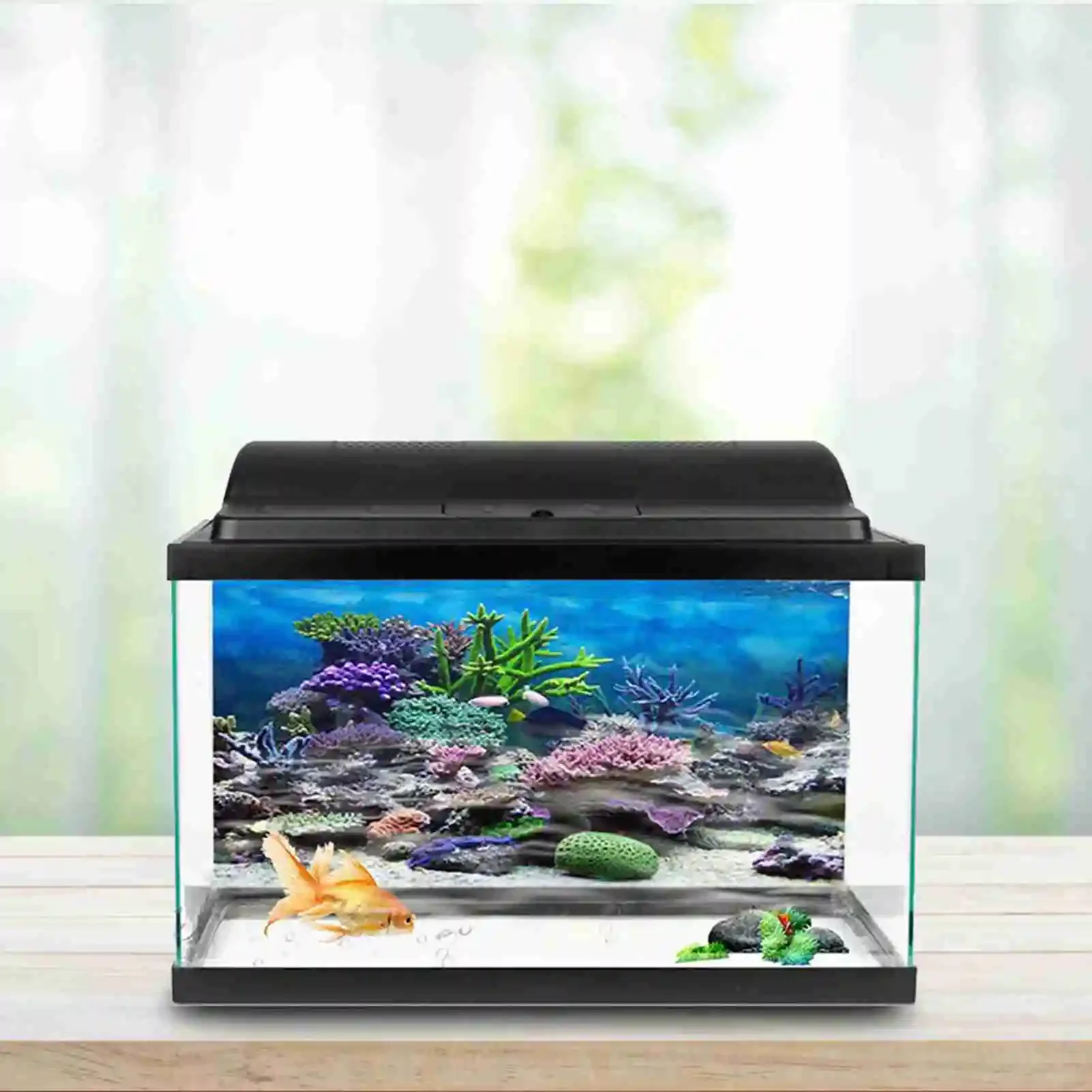 熱帯雨林の壁紙,水族館の背景,PVC装飾,3D風景HDポスタ - Aquarium Fish Wallpaper のレビューと価格