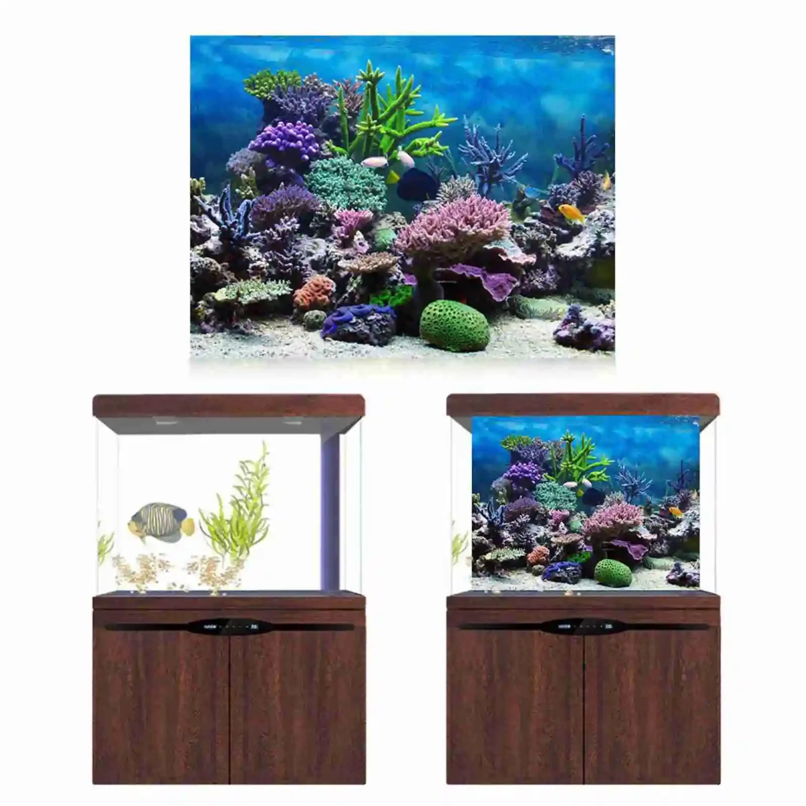 熱帯雨林の壁紙,水族館の背景,PVC装飾,3D風景HDポスタ - Aquarium Fish Wallpaper のレビューと価格