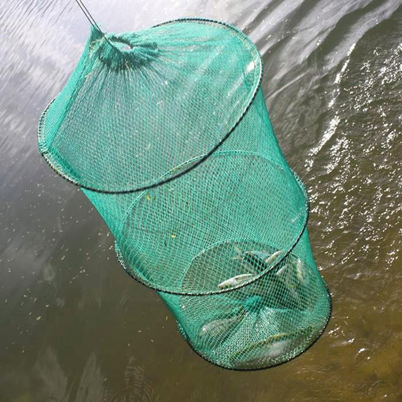 折りたたみラウンドナイロンメッシュメタルフレームカニ漁網エビ - Aquarium Fish Trap のレビューと価格
