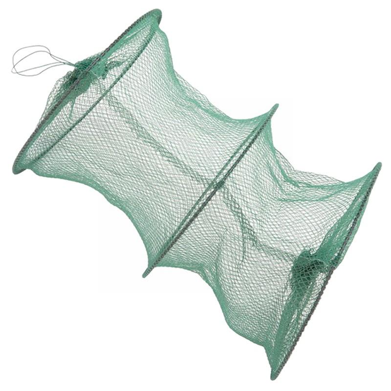 折りたたみラウンドナイロンメッシュメタルフレームカニ漁網エビ - Aquarium Fish Trap のレビューと価格