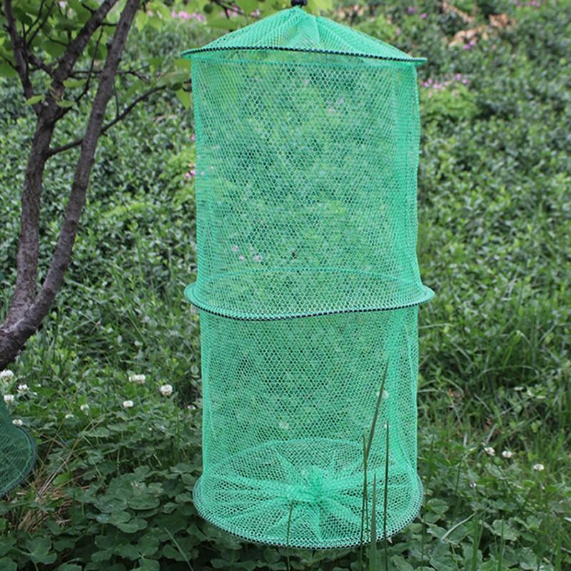 折りたたみラウンドナイロンメッシュメタルフレームカニ漁網エビ - Aquarium Fish Trap のレビューと価格