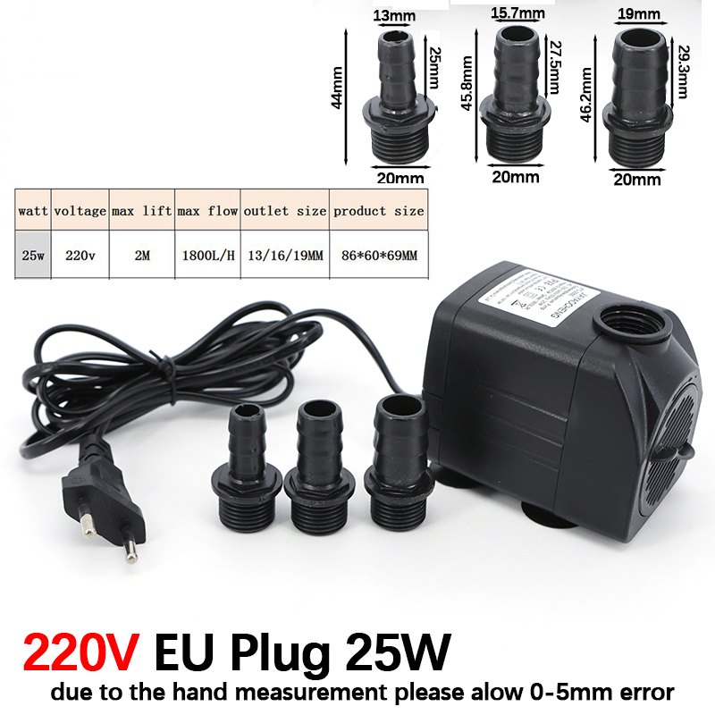 AC 220V 16W 25W 水中ウォーターポンプライト水 - Aquarium Fish And Supplies のレビューと価格