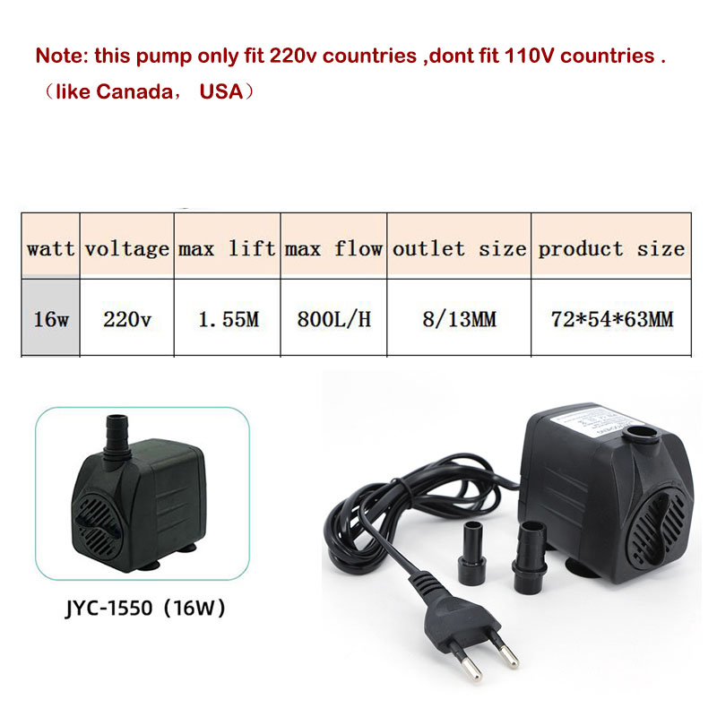 AC 220V 16W 25W 水中ウォーターポンプライト水 - Aquarium Fish And Supplies のレビューと価格