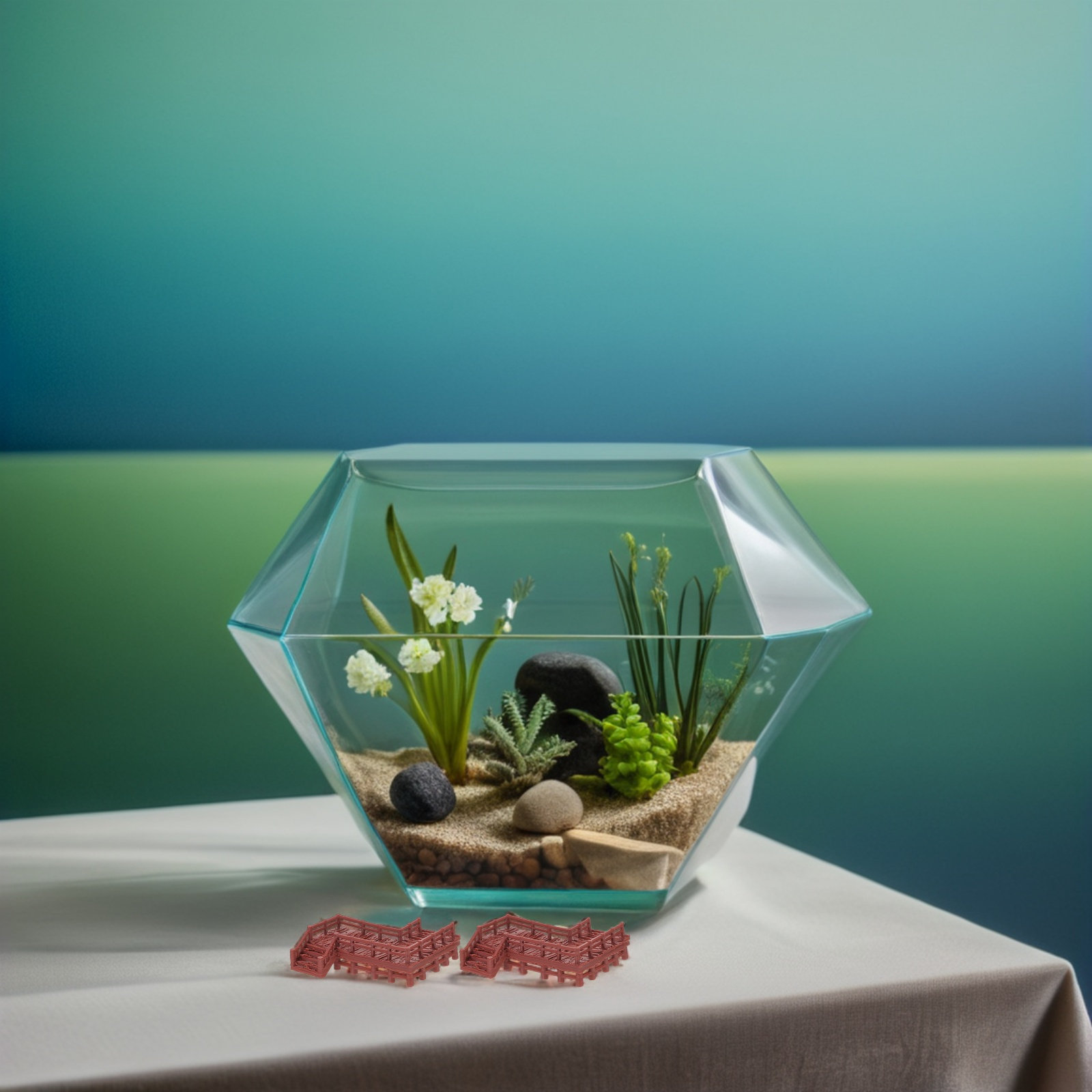 4個入りミニチュア風景橋マイクロ風景アクセサリー、水槽、盆栽 - Aquarium Fish Bridge のレビューと価格