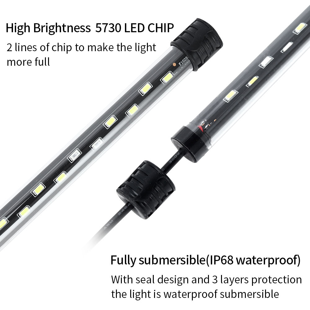 90-260V 水族館ライト LED 防水水槽クリップライト - Aquarium Fish Light Lamp のレビューと価格
