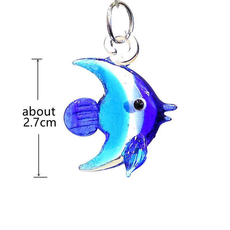 2ピース入りミニチュアの海洋动物の小像ペンダントかわいいガラ - Aquarium Fish Marine のレビューと価格