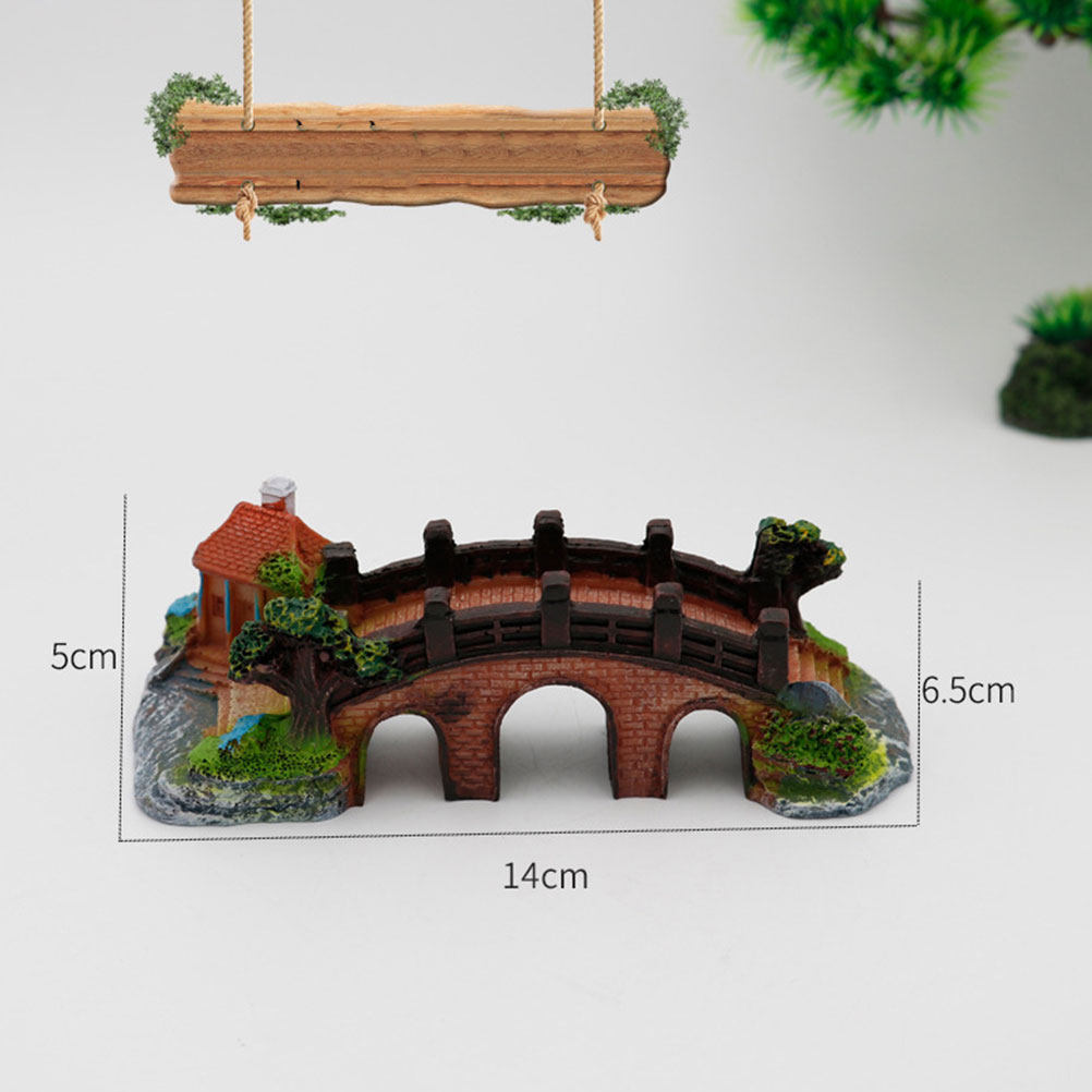 人工三孔橋水槽装飾 中サイズ ユニークで鮮やかな樹脂製パビリ - Aquarium Fish Bridge のレビューと価格