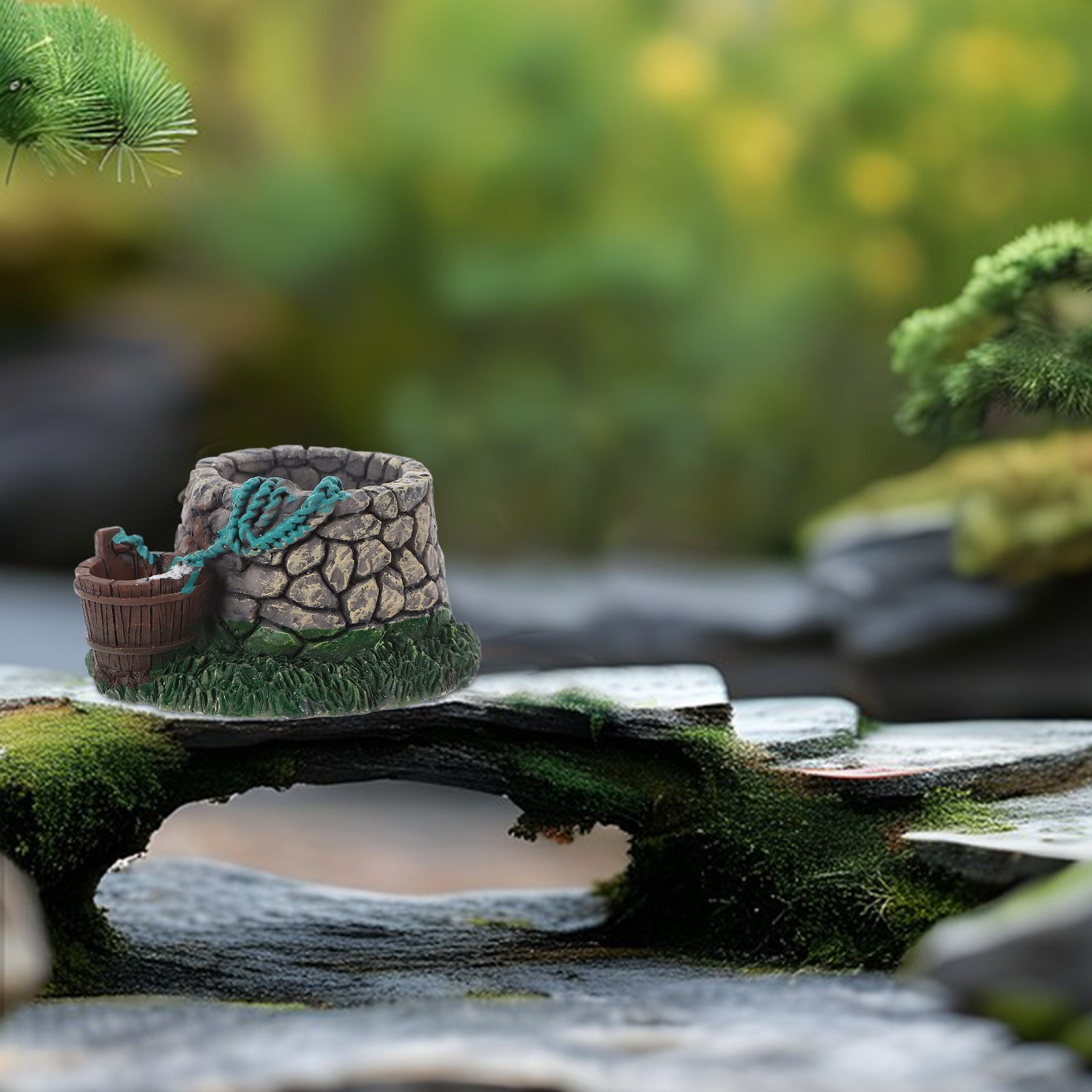 ミニチュアテラリウム樹脂製ガーデンオーナメントミニハウス古代 - Aquarium Fish Bridge のレビューと価格